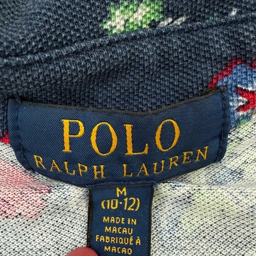 Boys Ralph Lauren Tropical Jamaica 100% Cotton Polo Short Sleeve Shirt Medium - Picture 13 of 16
